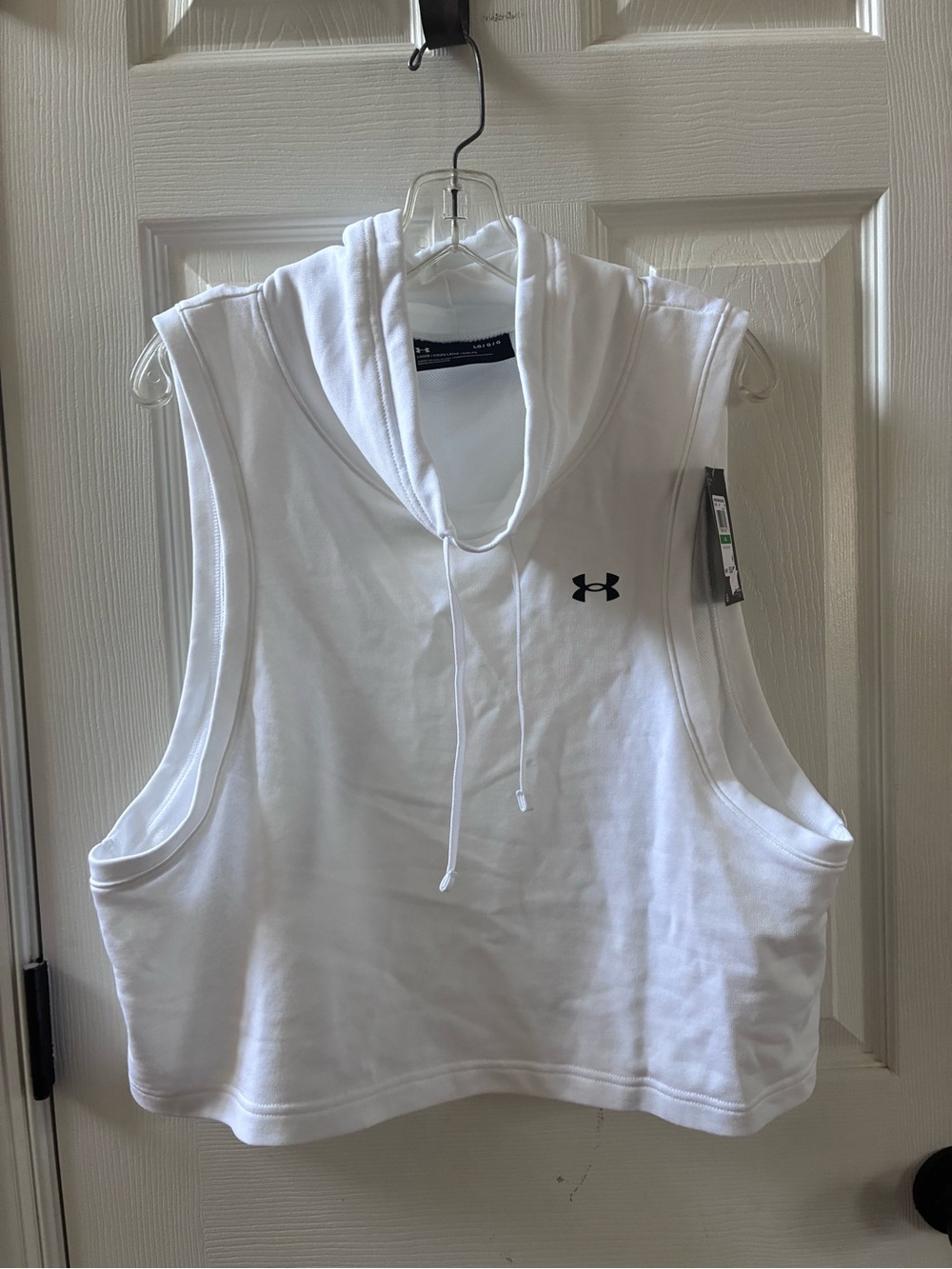 NWT UnderArmour Sweatshirt Women Large Sleeveless Cowl Neck Drawstring Pullover